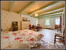Stone house for sale to renovate, 5 rooms, 3 bedrooms, outbuildings, 1.5 ha of land, Champigny-En-Rochereau (86)