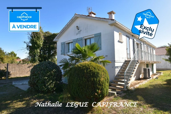 VENDEE ( 85 ) Maison à vendre 10 pièces LA BARRE DE MONTS Proche MER, PLAGES ,FORET,  NOIRMOUTIER, 153 m² ,5 chambres, 3 WC , 2 salles d'eau , 1 salle de bains 1871m² terrain clos , puits, garage