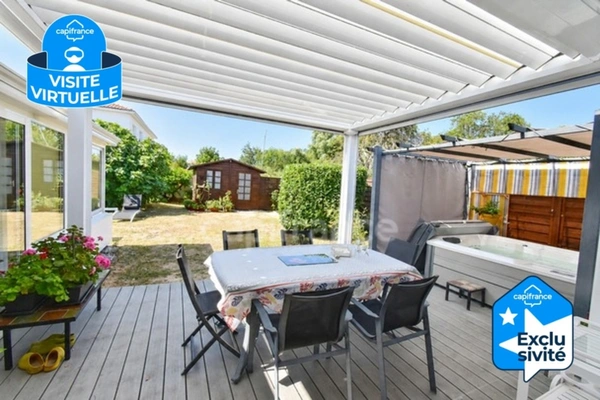 Vendée LA BARRE DE MONTS (85) Proche forêt , plage et NOIRMOUTIER Maison à Vendre en VIAGER OCCUPE 7 pièces 3 chambres, 1 bureau , véranda , garage terrain clos 515 m²
