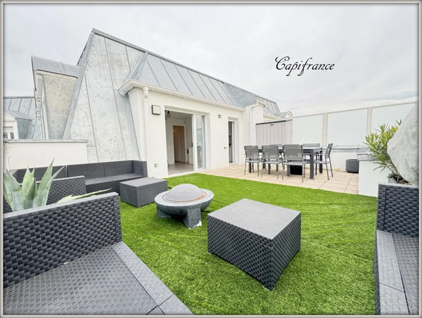 Appartement à vendre 3 pièces dernier étage asceseur  grande terrasse