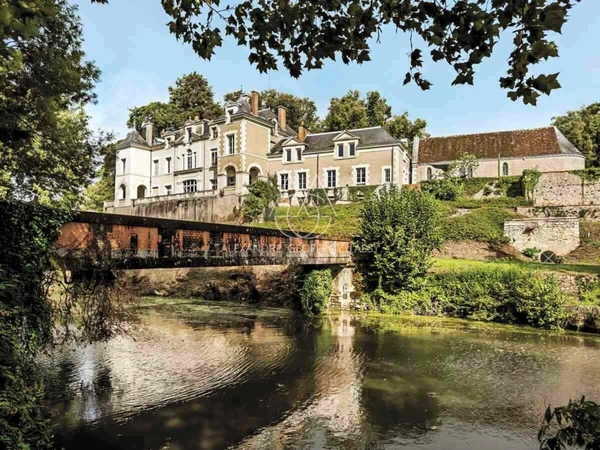 Superbe Château du XIXe avec 1km de rivière, rénové à 10min de Blois sur 22ha-possibilité d'acheter 63ha au total.