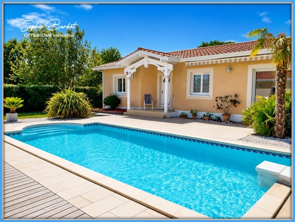 BASSIN D'ARCACHON - Coeur de GUJAN-MESTRAS - Maison familiale 4 chambres avec grand garage et piscine 