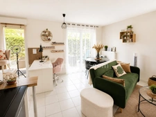 A vendre proche TOULOUSE (31) Appartement 2 pièces avec double parking et jardin