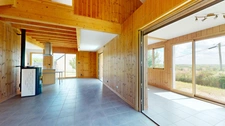 MAISON EN BOIS + JARDIN + GARAGE + CAVE