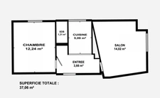 EXCLUSIVITÉ  - Appartement 2 pièces 37m² lumineux et sans vis à vis  – rue Noisy-le-Sec - Les Lilas