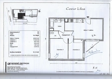 MAIRIE DES LILAS -  IMMEUBLE 2012 - APPARTEMENT 3 Pièces  2 Chambres - 53m² 