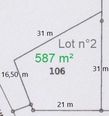 TERRAIN A VENDRE 587 M² EN ÉCO-LOTISSEMENT !!