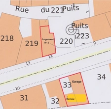 JOLI LOGEMENT 80 M² sur 3 niveaux, 2 CHAMBRES, GARAGE ET REMISE NON ATTENANTS - LOCATAIRE EN PLACE