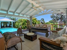 Stunning Balinese-style villa with swimming pool, basement garage and workshop