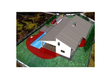 Spacious P6 architect villa with distant sea view with swimming pool on 1200 m² of wooded and enclosed land