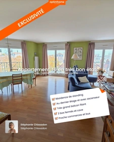 VUE IMPRENABLE POUR CET APPARTEMENT DE TYPE 6 AU DERNIER ETAGE AVEC ASCENSEUR - BALCON - 2 GGES ET CAVE