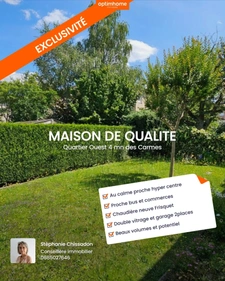 QUARTIER OUEST TRES BELLE MAISON COSSUE AU CALME - 4 OU 5 CHAMBRES AU CHOIX - 
