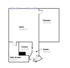 Quartier GAILLON - Rue de La Michodière - T2 de 50 M² - 5ème étage avec ascenseur + Débarras sur palier + cave