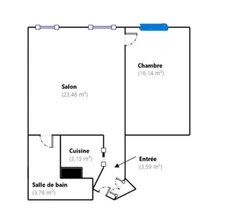 Quartier GAILLON - Rue de La Michodière - T2 de 50 M² - 5ème étage avec ascenseur + Débarras sur palier + cave