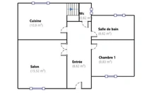 Parcelle de 320 m² : MAISON de 103 m² + 60 m² sous-sol + 16 m² dépendance dans le jardin