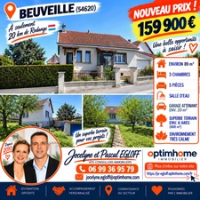 MAISON INDIVIDUELLE AU CALME – 3 CHAMBRES – GARAGE – TERRAIN 6 ARES