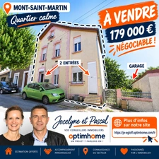 MAISON 108M2 - TERRAIN 294M2 - GARAGE - 3 CHAMBRES AVEC POSSIBILITE D'UNE 4EME