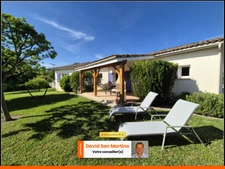  À vendre en exclusivité – Maison de plain-pied 6 pièces, 4 chambres dont une suite parentale, garage, jardin et terrasses – Moncrabeau 47600