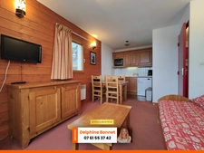 En bordure de piste de ski à Valfréjus, beau 2P 29 m2 avec grand balcon