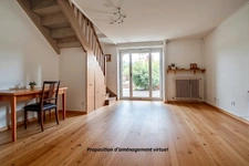 Centre village de St Joseph de Rivière, maison en pierre 4P 85 m2 avec dépendance et cour