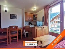 Valfréjus, appartement 2P/ T2 de 24.45 m2 en bordure d'une piste de ski