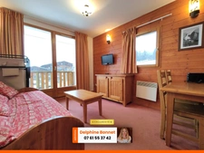 En bordure de piste de ski à Valfréjus, beau 2P 29 m2 avec grand balcon