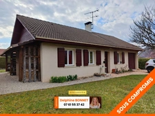 Près centre village de St Etienne de Crossey, maison plain pied 4P 85 m2 sur terrain clos et arboré de 820 m2