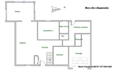 Maison de 124m² carrez bien entretenue sur jardin clos de 700m²: chambre en suite au rez de chaussée, garage. Au calme.