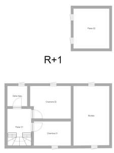 St Lunaire maison en pierre. Potentiel de 177m² sur jardin de 780m². 4 chambres et un bureau + annexe+ appentis
