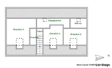 Maison de 124m² carrez bien entretenue sur jardin clos de 700m²: chambre en suite au rez de chaussée, garage. Au calme.
