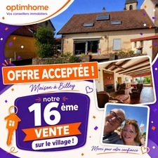Maison 3 chambres (possible 4) à vendre à BILLEY (21)