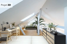 Honfleur hyper centre - Appartement de tye T3 - 78 m2 au sol, 56,22 m2 carrez - 2 chambres - Cheminée - 3ème étage sans ascenseur