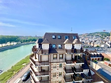 Bel Appartement T1meublé, lumineux avec vue dégagée sur la Touques  - Cave - Ascenseur - Dernier étage -