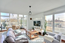 COTEAUX LIMITE SANNOIS !! COUP DE COEUR ASSURE MAGNIFIQUE APPARTEMENT EN DUPLEX AVEC TERRASSE 117M2 -6 PIECES -4CHAMBRES DOUBLE PARKING EN S/SOL 