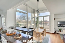 COTEAUX LIMITE SANNOIS !! COUP DE COEUR ASSURE MAGNIFIQUE APPARTEMENT EN DUPLEX AVEC TERRASSE 117M2 -6 PIECES -4CHAMBRES DOUBLE PARKING EN S/SOL 
