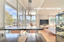 COTEAUX LIMITE SANNOIS !! COUP DE COEUR ASSURE MAGNIFIQUE APPARTEMENT EN DUPLEX AVEC TERRASSE 117M2 -6 PIECES -4CHAMBRES DOUBLE PARKING EN S/SOL 