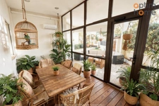 Appartement 104 m2, possibilité studiio indépendant- Véranda,  2 terrasses-jardin, parking privatif, cave