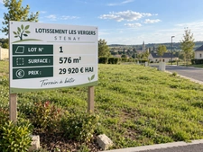 Proche Belgique et Luxembourg - Stenay 55700 terrain à bâtir viabilisé de 576 m²