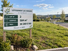 Stenay 55700 terrain à bâtir viabilisé 584 m² Lot n° 2   |   Lotissement Les Vergers   |   30 280 € honoraires inclus