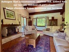 13400  Aubagne (Casamance et Chateau de Creissauds) Maison Individuelle -  4 à 5 chambres - 220m2 hab et 300m2 plancher