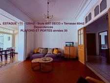 T5 de 120m2 - ESTAQUE - Terrrasse 60 m2 et dépendances.     414 000 euro