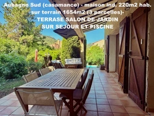 13400  Aubagne (Casamance et Chateau de Creissauds) Maison Individuelle -  4 à 5 chambres - 220m2 hab et 300m2 plancher