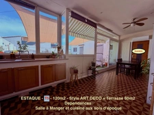 T5 de 120m2 - ESTAQUE - Terrrasse 60 m2 et dépendances.     414 000 euro