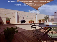 T5 de 120m2 - ESTAQUE - Terrrasse 60 m2 et dépendances.     414 000 euro