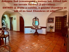 13400  Aubagne (Casamance et Chateau de Creissauds) Maison Individuelle -  4 à 5 chambres - 220m2 hab et 300m2 plancher