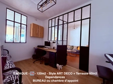 T5 de 120m2 - ESTAQUE - Terrrasse 60 m2 et dépendances.     414 000 euro