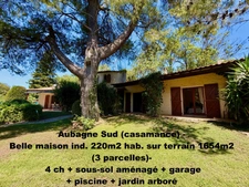 13400  Aubagne (Casamance et Chateau de Creissauds) Maison Individuelle -  4 à 5 chambres - 220m2 hab et 300m2 plancher