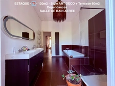 T5 de 120m2 - ESTAQUE - Terrrasse 60 m2 et dépendances.     414 000 euro