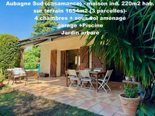 13400  Aubagne (Casamance et Chateau de Creissauds) Maison Individuelle -  4 à 5 chambres - 220m2 hab et 300m2 plancher