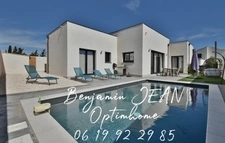 Maison récente de plain-pied avec piscine et garage à Sérignan